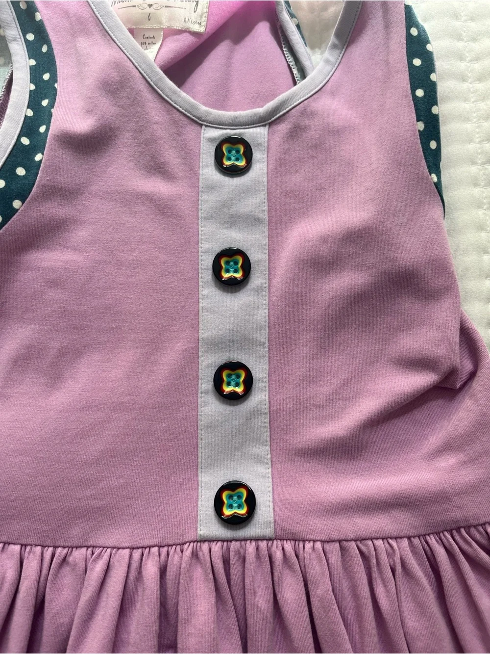 Matilda Jane Pink and Mint Tiered Sleeveless Dress